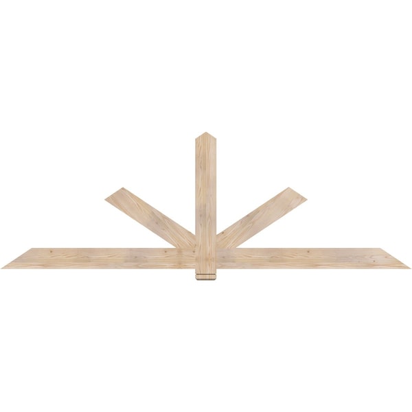 Ekena Millwork Kennewick Smooth Timber Gable Bracket, Douglas Fir, 108"W x 36"H x 1 1/2"D x 5 1/2"F, 8/12 Pitch GBW108X36X0206KEN00SDF - main
